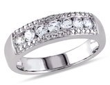 5/8 Carat (ctw) Lab-Created White Sapphire Anniversary Band Ring In Sterling Silver